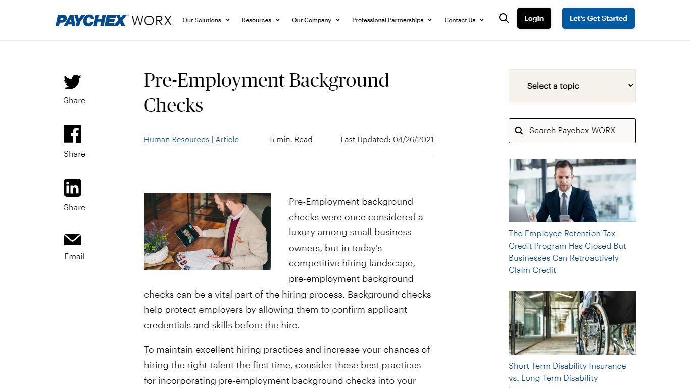 Pre-Employment Background Checks | Paychex