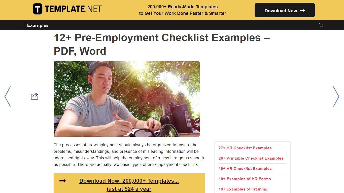 Pre-Employment Checklist - Examples, Format, Pdf | Examples